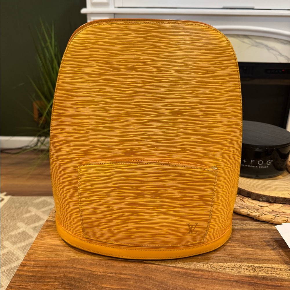 Louis Vuitton Mustard Textured Backpack